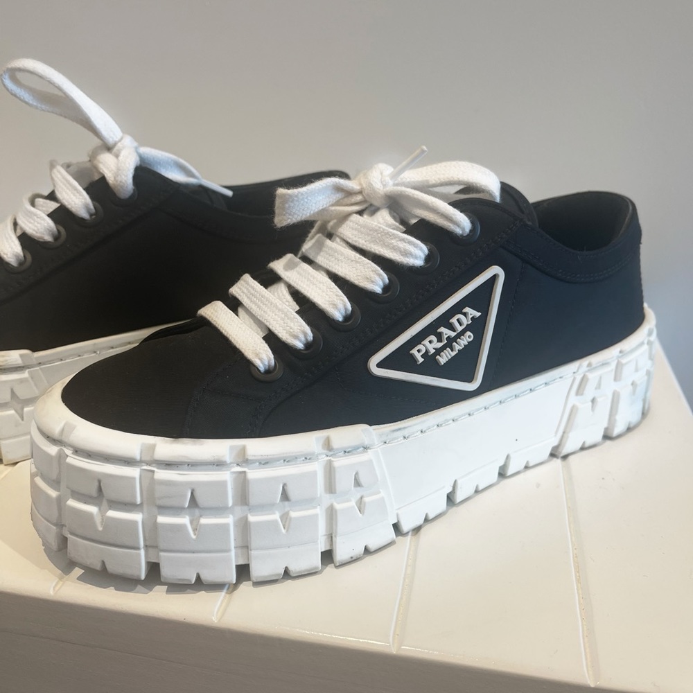 Prada Double Wheel Nylon Sneakers - Picture 4 of 11